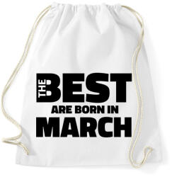 printfashion The Best are born in march - Sportzsák, Tornazsák - Fehér (5423865)