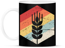 printfashion Retro gabona, búza - Bögre - Fekete (1190717)