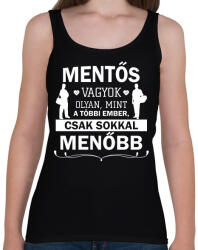 printfashion Mentős vagyok - Menő - Női atléta - Fekete (9124127)