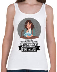 printfashion Húzz 10 lapot - Női atléta - Fehér (16640172)