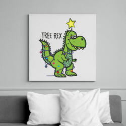 printfashion Tree-rex - Vászonkép - Fehér (6628896)