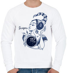 printfashion skorpió - Férfi pulóver - Fehér (14166727)