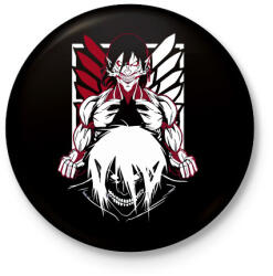 printfashion Attack On TItan - Kitűző, hűtőmágnes - Fekete (3101175)