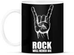 printfashion Rock will never die - Bögre - Fekete (4747532)