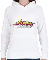 printfashion Old school graffiti - Női kapucnis pulóver - Fehér (7514043)