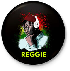 printfashion REGGIE PORTRÉ - Kitűző, hűtőmágnes - Fekete (3097908)