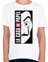 printfashion La casa de papel - világos alaphoz - Gyerek póló - Fehér (4648985)