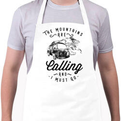 printfashion Hívogató hegyek - Kötény - Fehér (4900141)