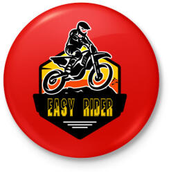 printfashion easy rider - Kitűző, hűtőmágnes - Piros (7097498)
