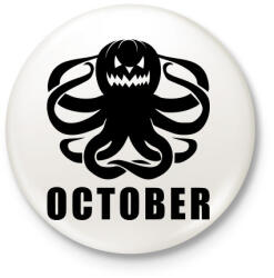 printfashion Október - Kitűző, hűtőmágnes - Fehér (3078266)