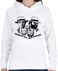 printfashion Bud Spencer és Ternce Hill - Női kapucnis pulóver - Fehér (7135945)