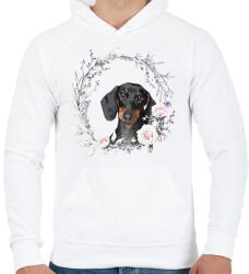 printfashion tacsi virágokkal - Férfi kapucnis pulóver - Fehér (15107209)