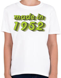 printfashion made-in-1952-green-grey - Gyerek póló - Fehér (481492)