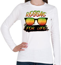 printfashion Reggae for life - Női hosszú ujjú póló - Fehér (7659124)