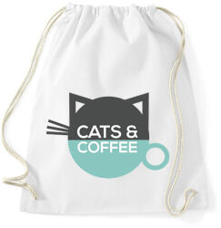 printfashion Cats & Coffee - Sportzsák, Tornazsák - Fehér (1939432)
