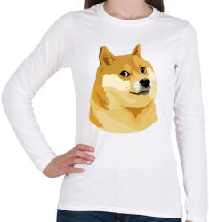 printfashion Shiba Inu kutyás mém - Női hosszú ujjú póló - Fehér (14438706)