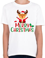 printfashion merry christmas - Gyerek póló - Fehér (5632741)