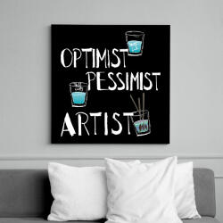 printfashion glass. artist. w - Vászonkép - Fekete (15689488)