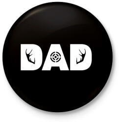 printfashion Vadasz apa - Kitűző, hűtőmágnes - Fekete (3096103)