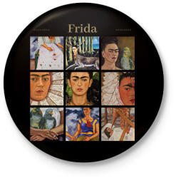 printfashion Frida - részletek - Kitűző, hűtőmágnes - Fekete (11902114)