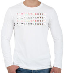 printfashion Kártya pakli - Férfi hosszú ujjú póló - Fehér (11684377)
