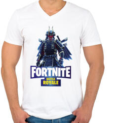 printfashion Fortnite battle royale shogun - Férfi V-nyakú póló - Fehér (4689683)