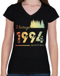 printfashion 1994 - Női V-nyakú póló - Fekete (12619915)
