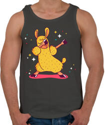 printfashion Llama Dabbing - Férfi atléta - Sötétszürke (1624194)