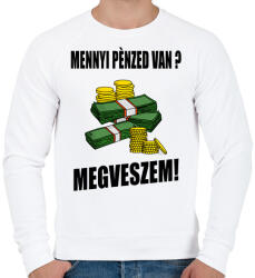 printfashion MENNYI PÉNZED VAN - Férfi pulóver - Fehér (13814718)