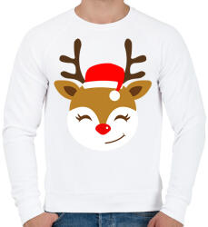 printfashion Rénszarvas - Férfi pulóver - Fehér (11124473)