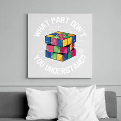 printfashion Rubik kocka - Vászonkép - Fehér (12006414)