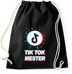 printfashion Tik Tok Mester - Sportzsák, Tornazsák - Fekete (2134632)