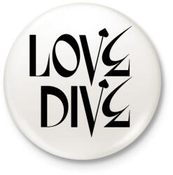 printfashion Love Dive - Kitűző, hűtőmágnes - Fehér (15273361)