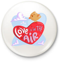 printfashion Love is in the air - Kitűző, hűtőmágnes - Fehér (6061716)