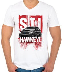 printfashion STI Hawkeye - Férfi V-nyakú póló - Fehér (458573)