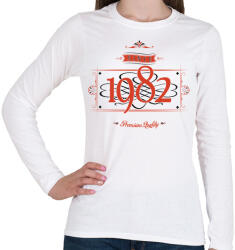 printfashion since-1982-red-black - Női hosszú ujjú póló - Fehér (530485)