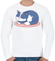 printfashion Cuki cica - Férfi pulóver - Fehér (4221602)