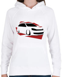 printfashion MK6 - Női kapucnis pulóver - Fehér (2332096)