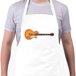printfashion Les Paul gitár - Kötény - Fehér (15592717)