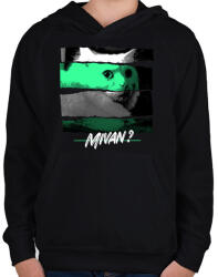 printfashion Mivan? - Gyerek kapucnis pulóver - Fekete (13152079)