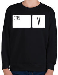 printfashion Ctrl + V - Gyerek pulóver - Fekete (2010559)
