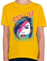 printfashion Rock sztár - Gyerek póló - Sárga (63468)