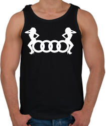 printfashion Audi Fehér - Férfi atléta - Fekete (954223)