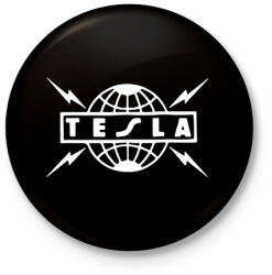 printfashion Tesla világ - Kitűző, hűtőmágnes - Fekete (14795694)