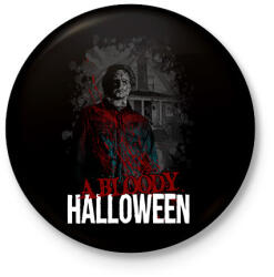 printfashion Véres halloween - Kitűző, hűtőmágnes - Fekete (3101282)