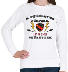 printfashion Tökéletes férfi január - Női pulóver - Fehér (2719784)