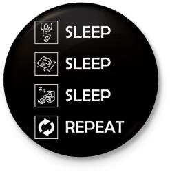 printfashion Sleep, sleep, sleep - Kitűző, hűtőmágnes - Fekete (7541928)