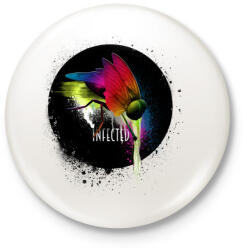 printfashion Fertőzött - Kitűző, hűtőmágnes - Fehér (3073670)