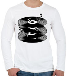 printfashion music - Férfi hosszú ujjú póló - Fehér (15187459)