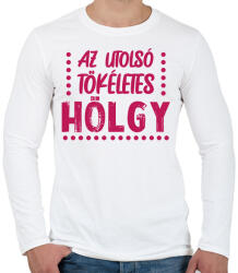 printfashion Az utolsó tökéletes hölgy - Férfi hosszú ujjú póló - Fehér (7524228)
